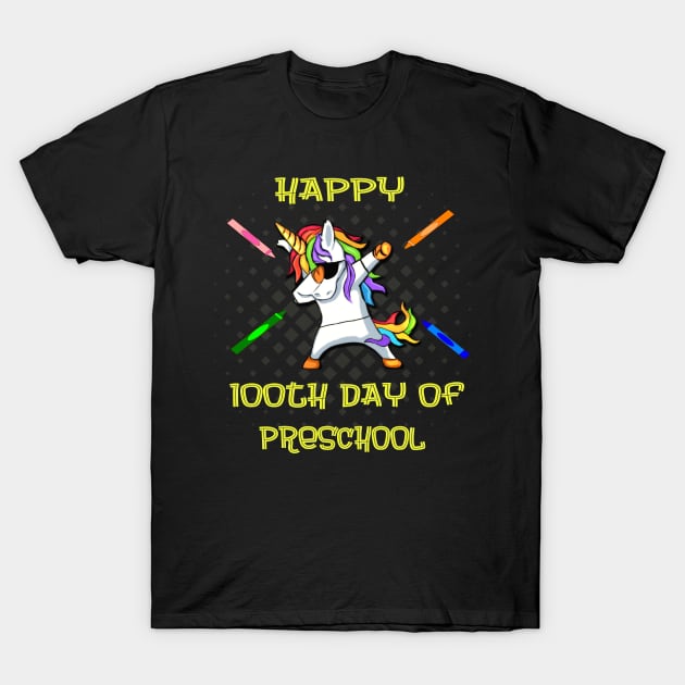 Happy 100th Day Of PreSchool T-Shirt by familycuteycom